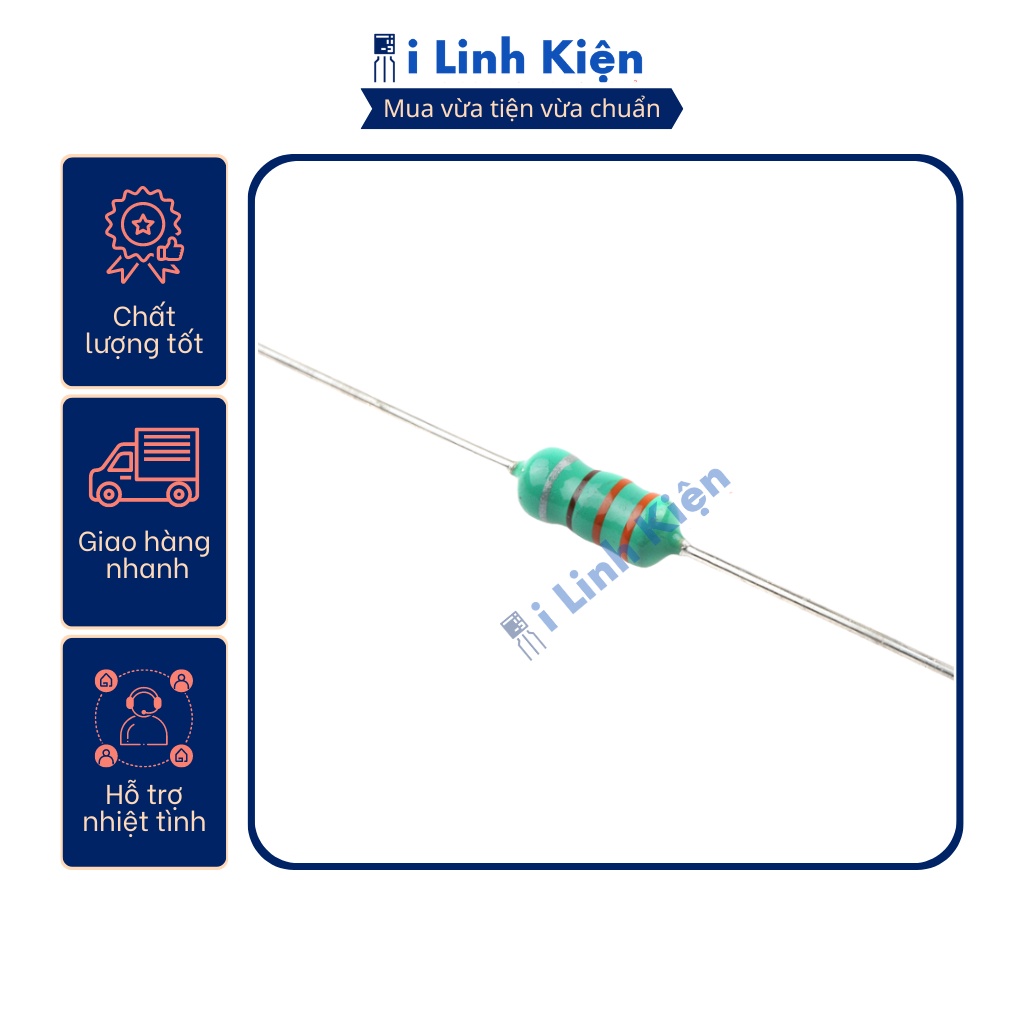 Cuộn cảm vạch 1W 0510 1mH đóng dây túi 10 chiếc.