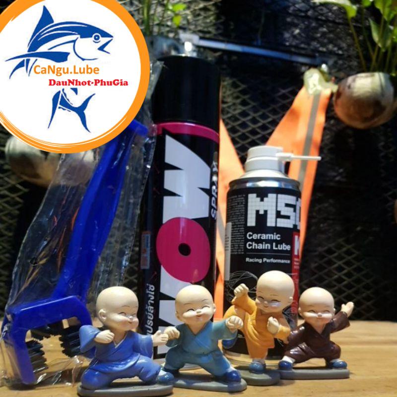 [Miễn Phí Vận Chuyển]Combo xịt dưỡng sên M50, dung dịch vệ sinh sên WOW sạch sên hiệu quả cùng bôi trơn sên xích M50