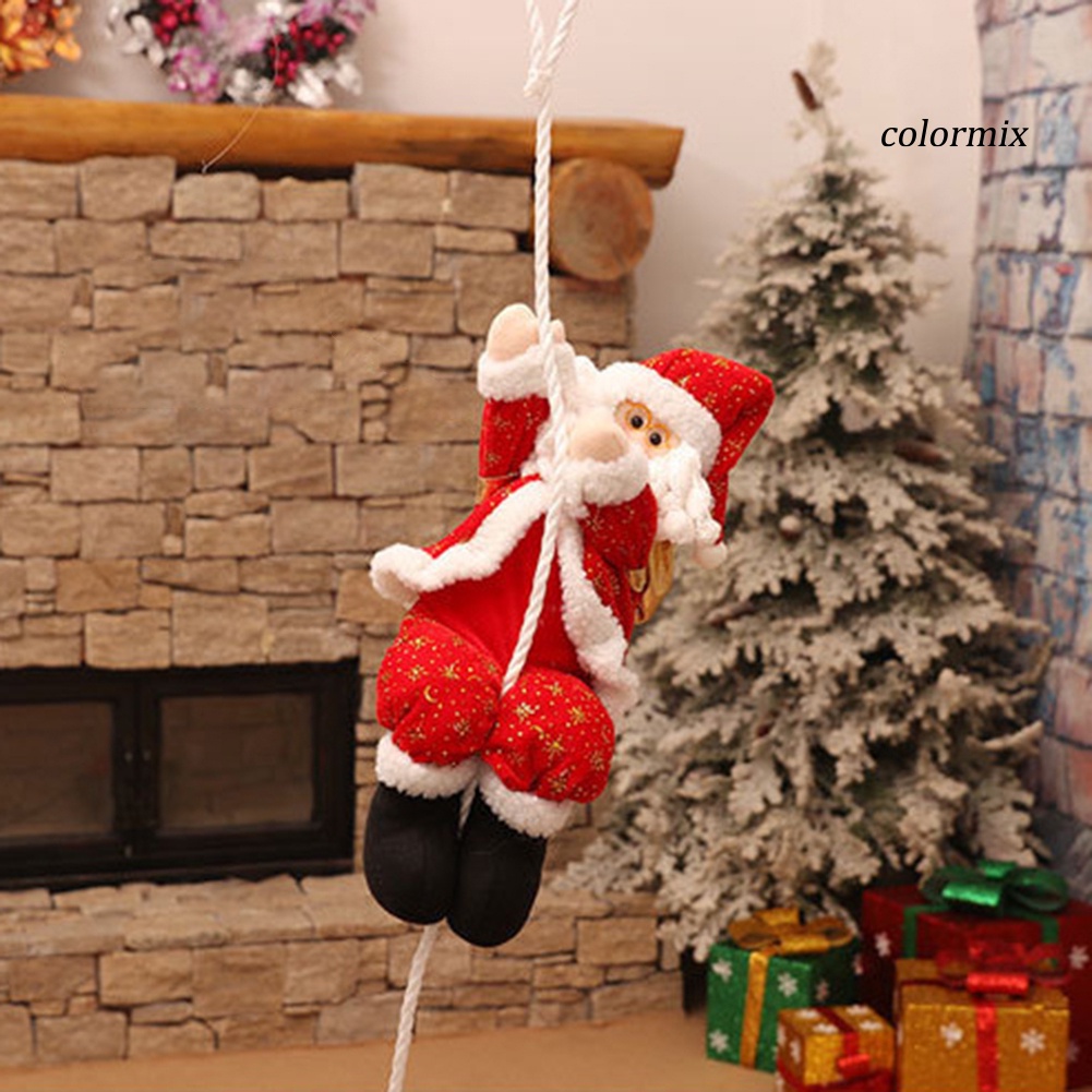 Ông Già Noel Leo Dây Treo Cửa Sổ Trang Trí Giáng Sinh