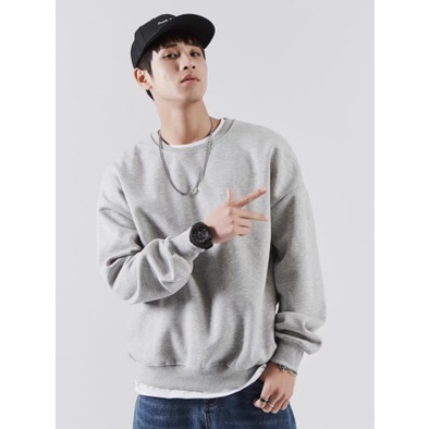 Áo Sweater Áo Thun Nỉ Trơn Cổ Tròn Thời Trang Nam Nữ Unisex Dài Tay Phong Cách Siêu Hot Mọi Thời Đại