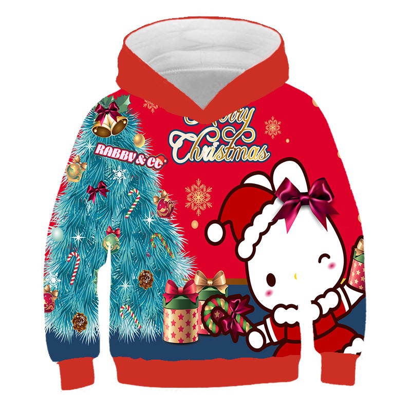 Áo Hoodie In Họa Tiết Giáng Sinh 3D Dễ Thương Thời Trang Mùa Thu 2022 Cho Bé Trai Và Gái