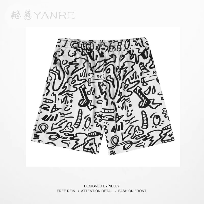 Quần Short Cotton Polyester Dáng Rộng Phong Cách Mới Mùa Hè 2021 Cho Nam Nữ