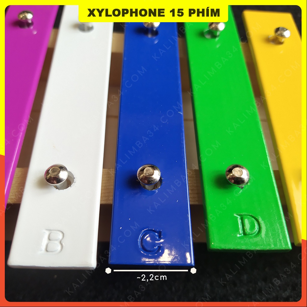 Đồ chơi cho bé đàn xylophone 15 phím hợp kim nhôm nhiều màu, đồ chơi trẻ em thông minh phát triển âm nhạc