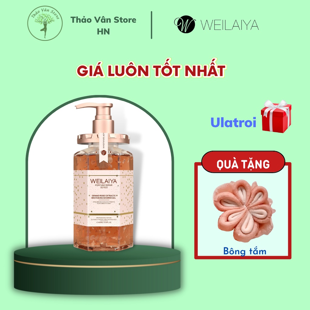 🌸 Sữa tắm WEILAIYA - Sữa tắm cấp ẩm, Sữa tắm trắng da, Sữa tắm cánh hoa Damask phiên bản mới🌸