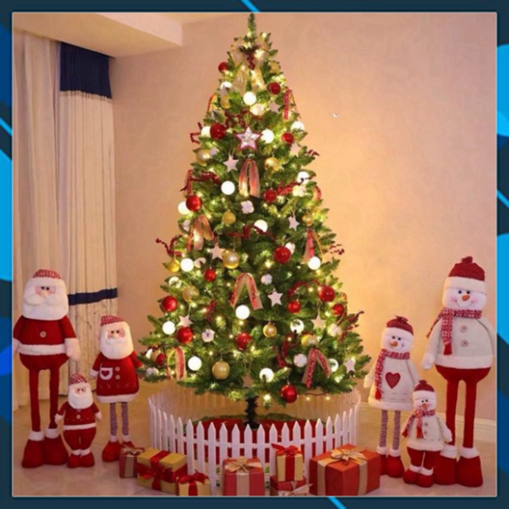 Cây thông Noel 1m5 tán dày đầy đủ phụ kiện trang trí Giáng Sinh [Loại Sịn ]