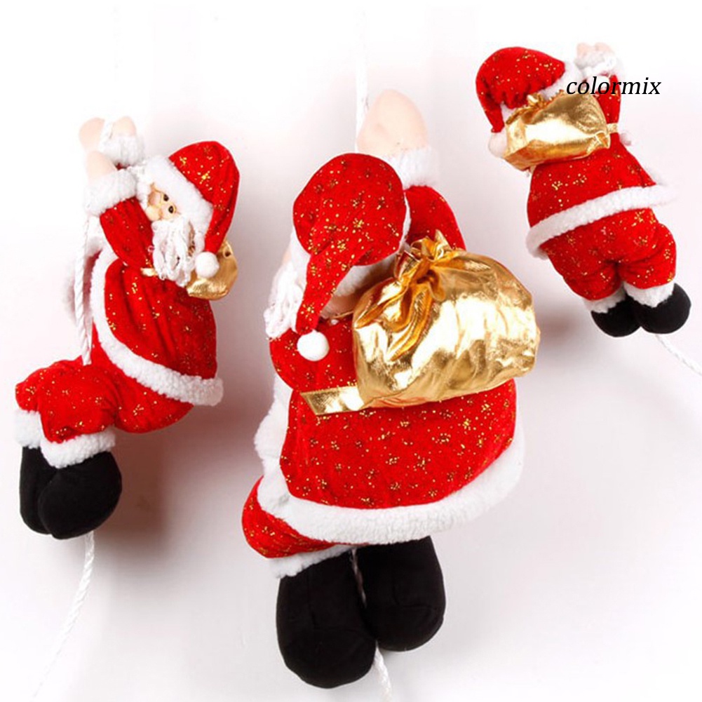 Ông Già Noel Leo Dây Treo Cửa Sổ Trang Trí Giáng Sinh