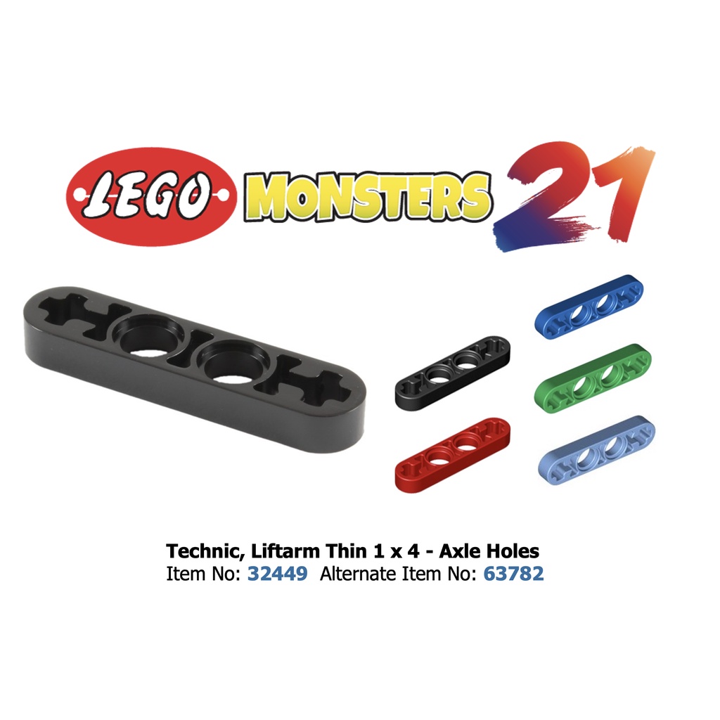 - lego chính hãng- Chi tiết kỹ thuật, Thanh Mỏng 1 x 4 - Lỗ trục-ID 32449