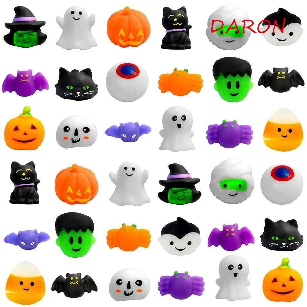 Set 5 Đồ Chơi Mochi Mini Không Độc Hại Họa Tiết Động Vật Halloween Cho Bé