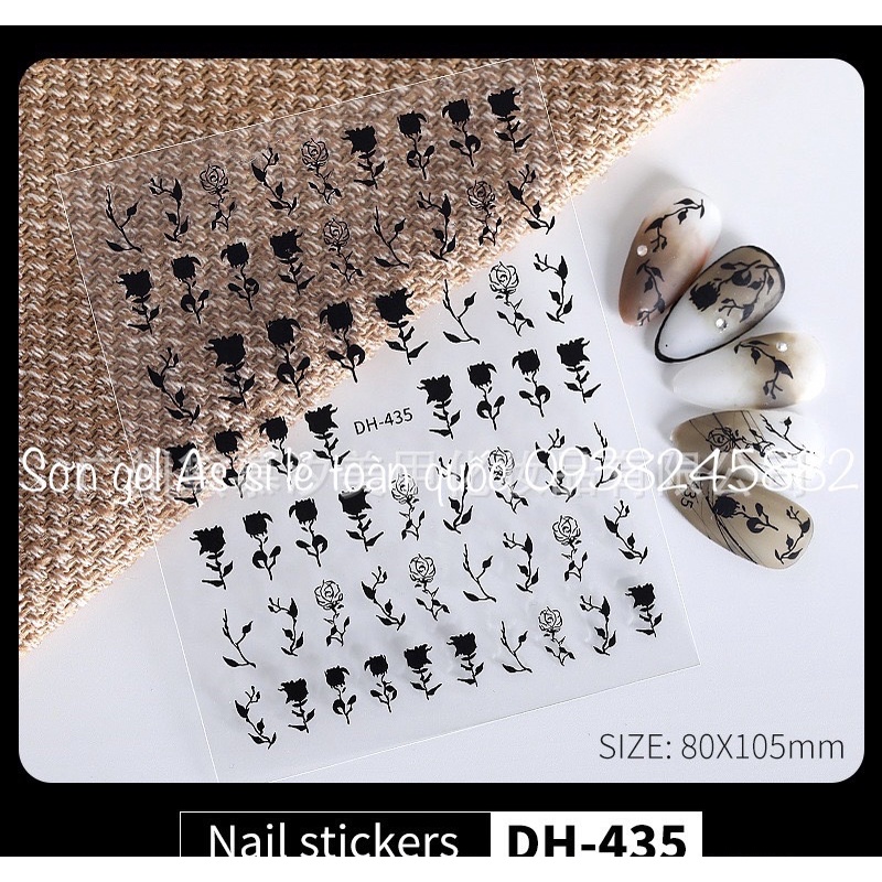 Sticker hoa dán móng nail