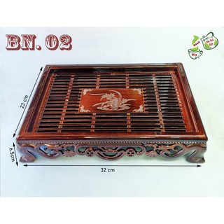 Bộ khay trà giả gỗ( kiểu nan tre bền đẹp)