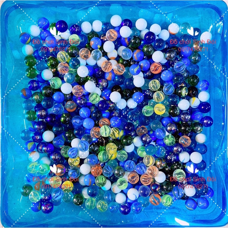 Bi thủy tinh thập Cẩm nhỏ 16mm - 350 viên