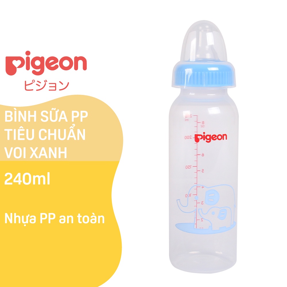 Bình Sữa Pigeon PP Tiêu Chuẩn Hình Voi 240ml