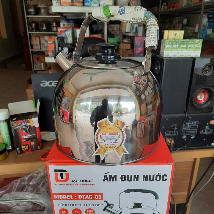 Ấm đun nước bếp gas,bếp từ ĐẠT TƯỜNG- 5L-siêu nấu nước đáy từ,có còi báo,ấm bền,đẹp,giá rẻ-bảo hành 12 tháng