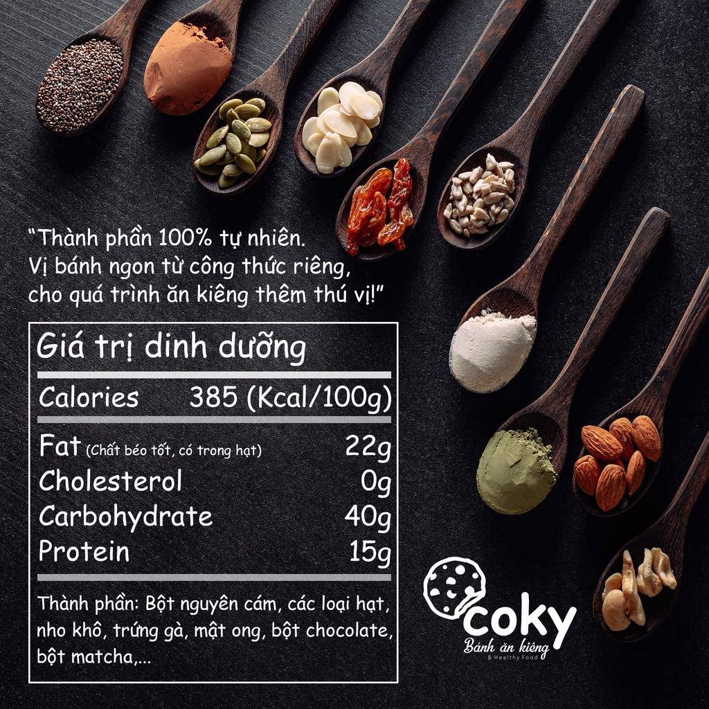 Bánh biscotti nguyên cám cho người tiểu đường ăn kiêng - Coky