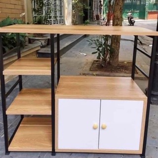 Kệ lò vi sóng kệ để lò nướng nhà bếp đa năng có ngăn tủ 70x78x30cm