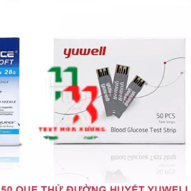 Bộ test 50 kim + 50 Que Thử Đường H551uyết YUWELL Dùng Cho Máy đo Đường Huyết Yuwell Accusure 710 Ch