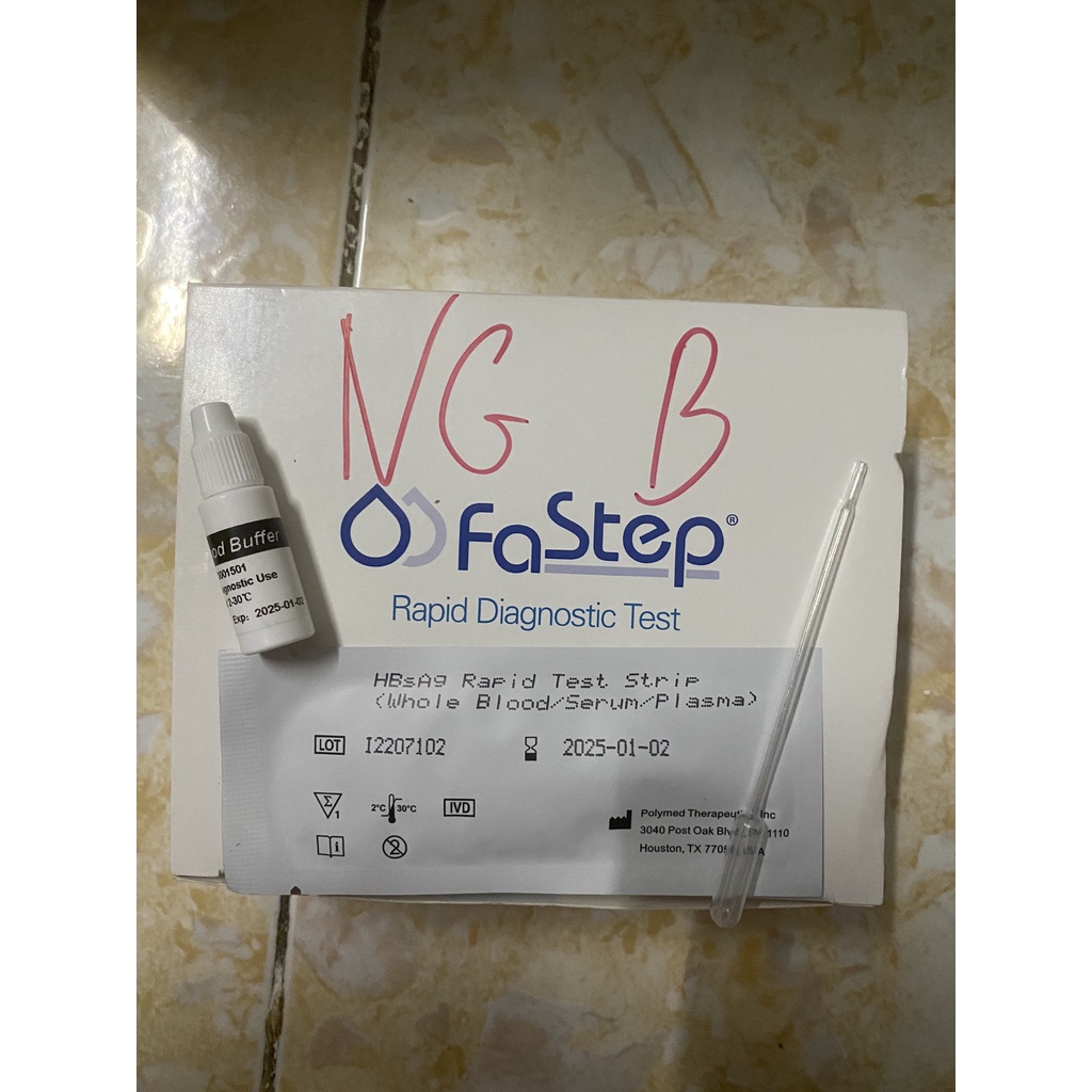 Bộ que thử test nhanh viêm gan B  Fastep USA dạng que