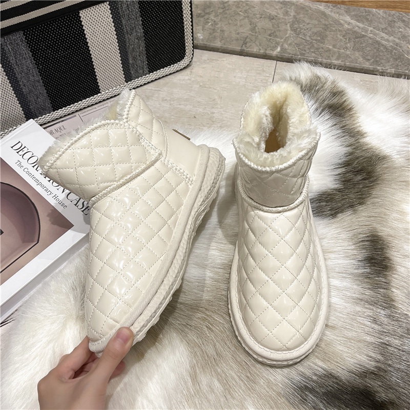 Giày Đi Tuyết Cổ Thấp Chống Trượt Màu Đen Cho Nữ