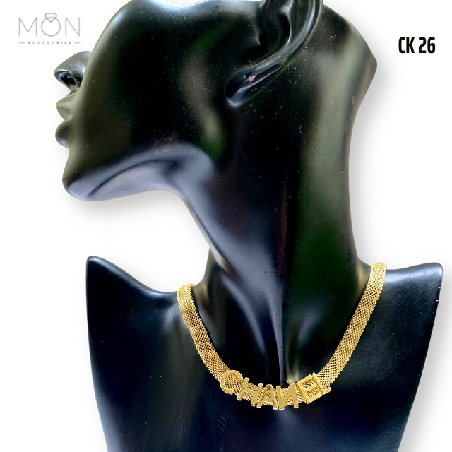 Dây Chuyền | Chocker | Vòng Cổ MON.SG thương hiệu Cha.n.e.l cao cấp, sang chảnh - CK 26