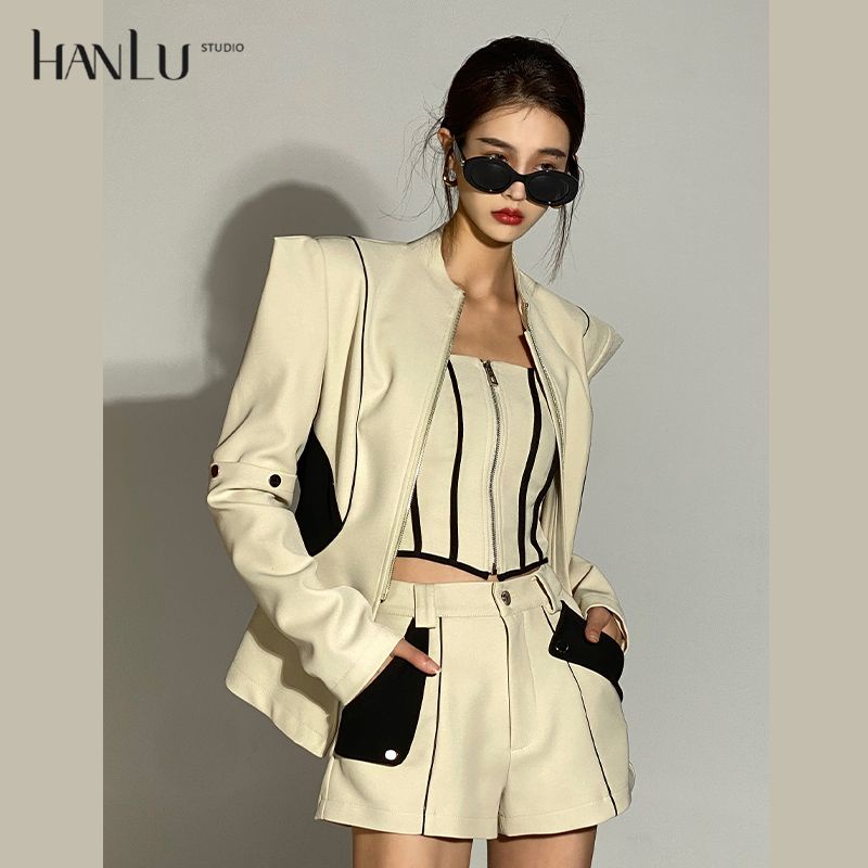 Set Áo Ống + Quần Short Ống Rộng Thời Trang Mùa Thu 2022 Cho Nữ