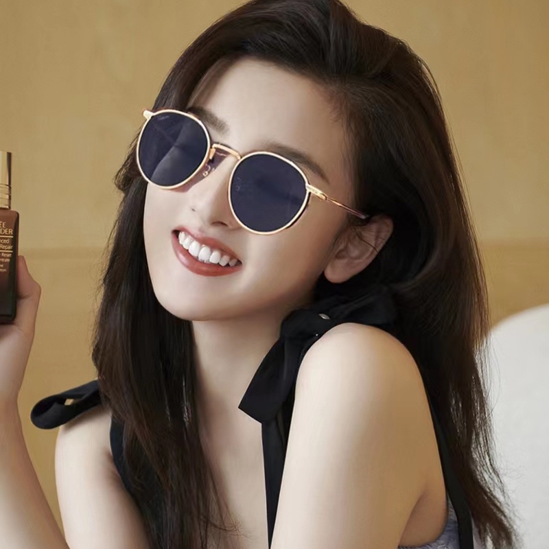 Kính Mát Tròn Gọng Kim Loại Nhiều Màu Chống Tia UV400 Thời Trang Cho Nam Và Nữ