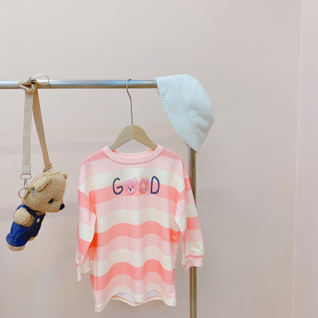 Váy sọc hồng gấu Q.B Studio