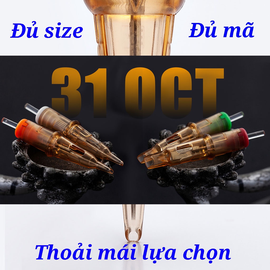 Kim xăm máy pen EZ V SELECT đầu đạn phun xăm thẩm mỹ tattoo size nhỏ