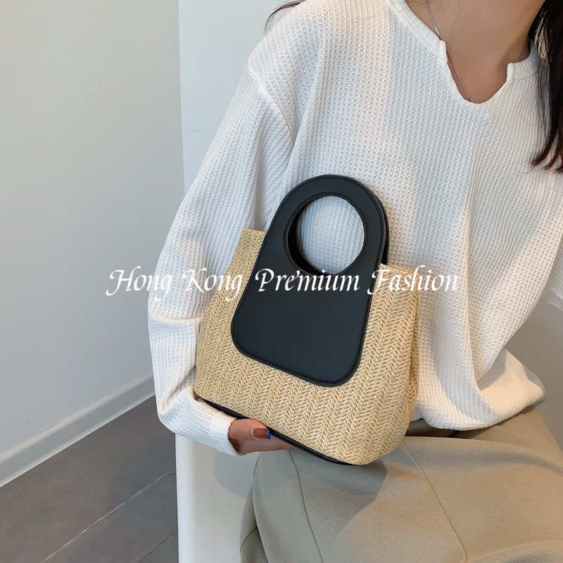 Túi Xách Đan Cói Cỡ Lớn Thời Trang Cao Cấp Cho Nữ