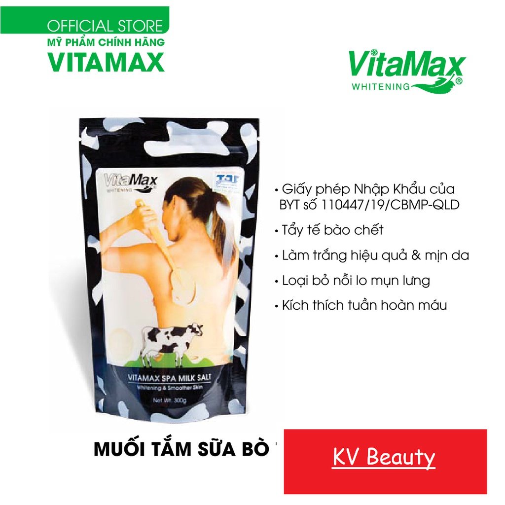 [CHÍNH HÃNG] MUỐI TẮM KHOÁNG SỮA BÒ VITAMAX (Làm trắng và mịn da)- Thái Lan