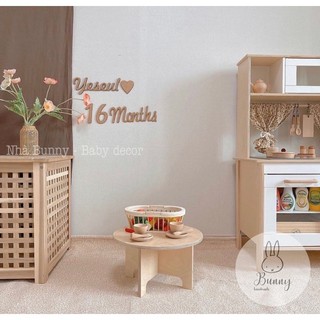 Set lịch màu nâu decor cho bé