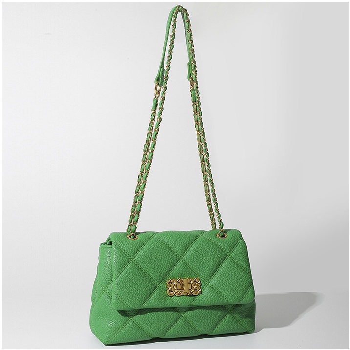 Túi Đeo Chéo Dây Xích Họa Tiết Lưới Kim Cương Thời Trang Dành Cho Nữ