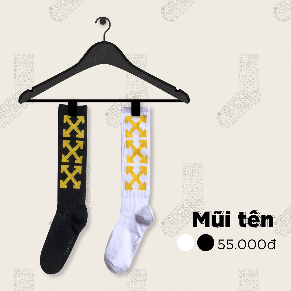 TẤT VỚ MŨI TÊN - PATTERN OFFWHITE SOCKS