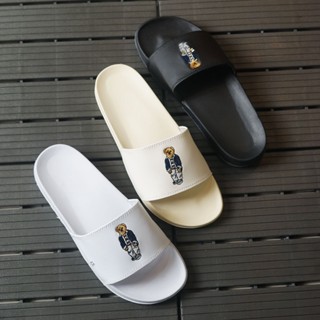  Dép quai ngang Gấu thêu dễ thương dễ mang dễ mix đồ đế em chống trơn trượt 