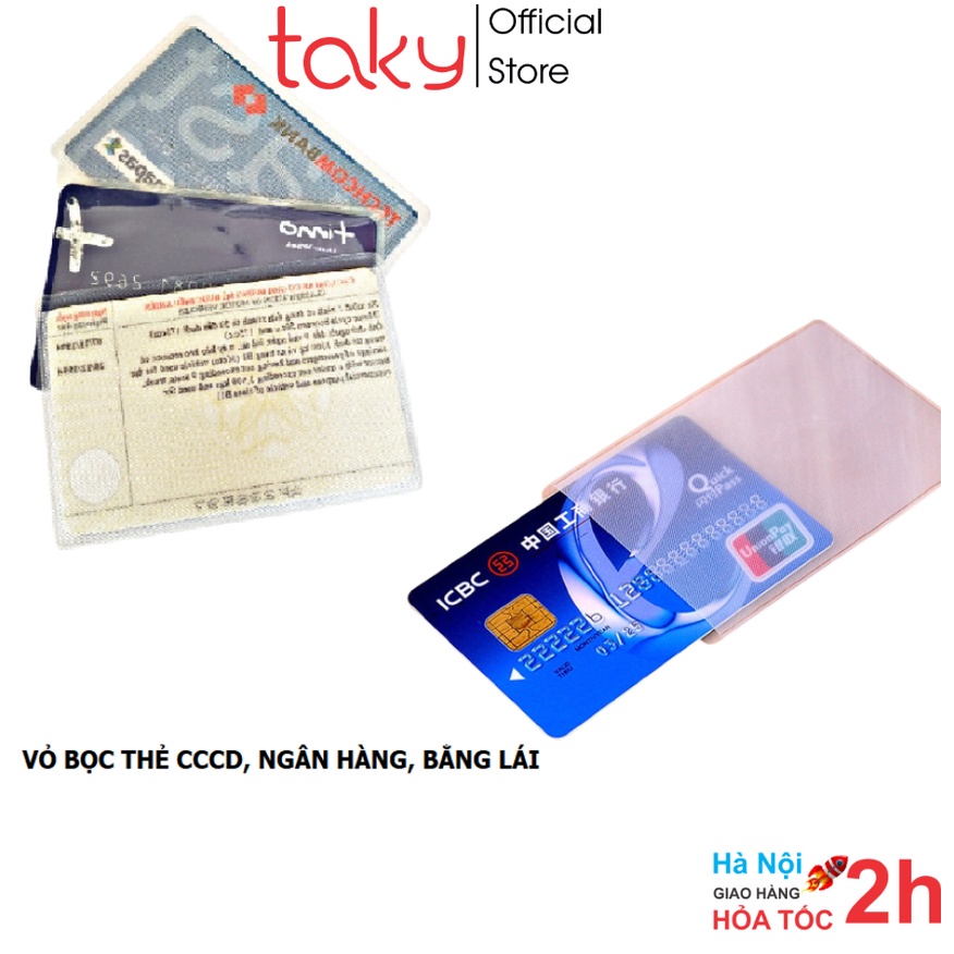 4 Vỏ Bọc - Taky, Thẻ Căn Cước Công Dân, Thẻ ATM, Thẻ Sinh Viên, Thẻ Nhân Viên, Bảo Vệ Thẻ Cho Sạch Sẽ, Vệ Sinh 5959Set4