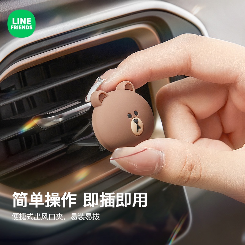 Móc Treo Đồ Hình Gấu Nâu Hoạt Hình Đáng Yêu Trang Trí Lỗ Thông Gió Xe Hơi