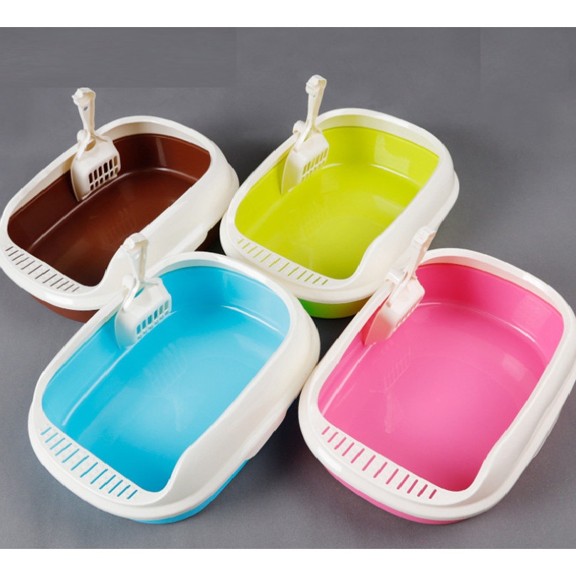Chậu vệ sinh cát mèo 30x40cm - Hộp đựng cát mèo kèm xẻng