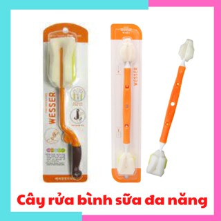 Cây rửa bình sữa Wesser, cây súc bình Wesser, cây cọ súc bình sữa, dụng cụ vệ sinh bình sữa đa năng cho bé