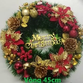 Vòng Nguyệt Quế Trang Trí Noel- Trang trí giáng sinh 40cm