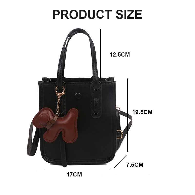 CHIC JOY❤Màu kẹo nối túi nhỏ thời trang PU túi vuông nhỏ xu hướng túi đeo chéo một bên màu trơn đơn giản