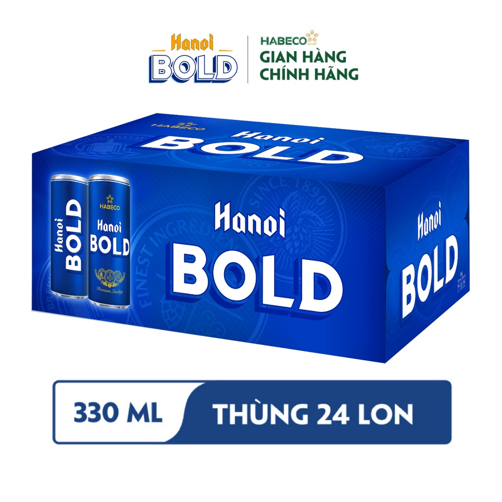 COMBO 2 Thùng 24 lon Bia Hanoi BOLD & Light – HABECO (330ml/lon)