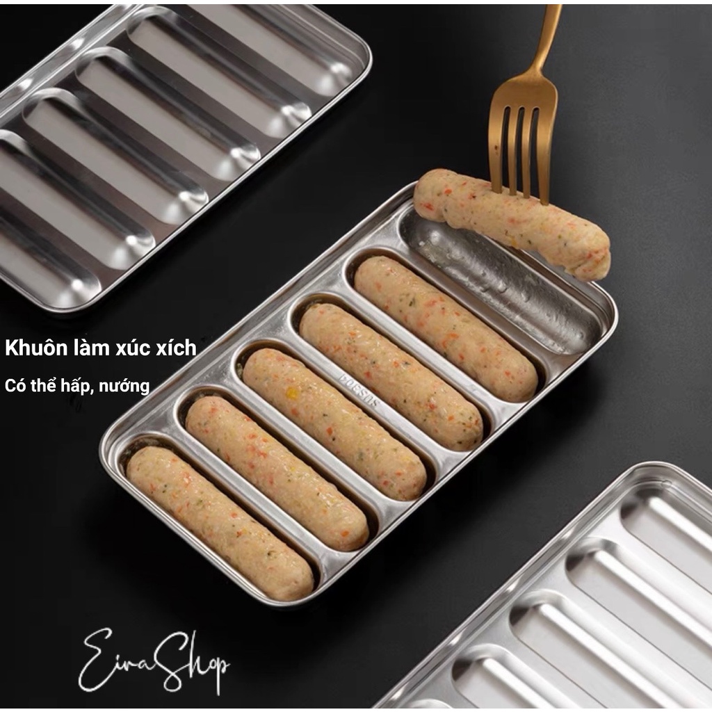 Khuôn làm xúc xích tại nhà an toàn cho bé ăn dặm bằng inox