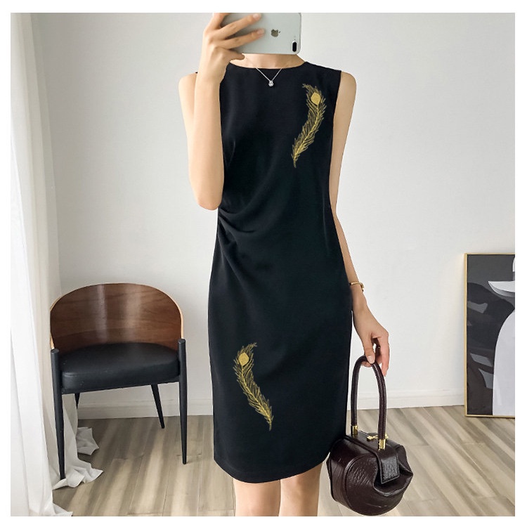 Cuộn Chỉ Vàng Thêu Hình Lông Công DIY Dán Trang Trí Quần Áo Sân Khấu