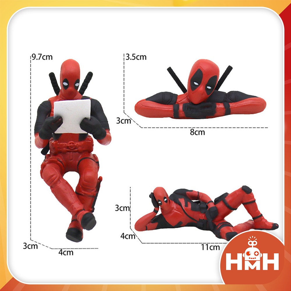 Đồ chơi mô hình Deadpool size nhỏ - Mô hình Deadpool ngộ nghĩnh trang trí xe hơi, bàn làm việc, trên màn hình máy tính