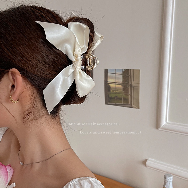 Kẹp tóc hình nơ đơn giản thời trang kiểu Hàn thanh lịch cho phái nữ