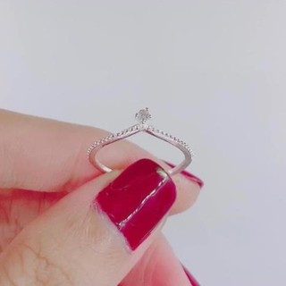 Nhẫn nữ bạc ta đính đá , mẫu hot giá rẻ - Shop bạc Khải Khải