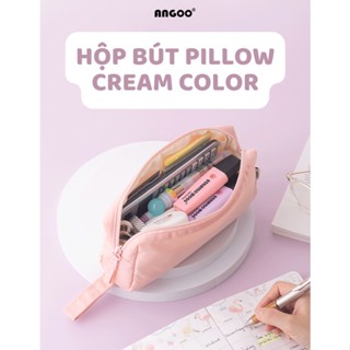   MỚI  Hộp bút vải đa năng ANGOO - PILLOW CREAM COLOR 