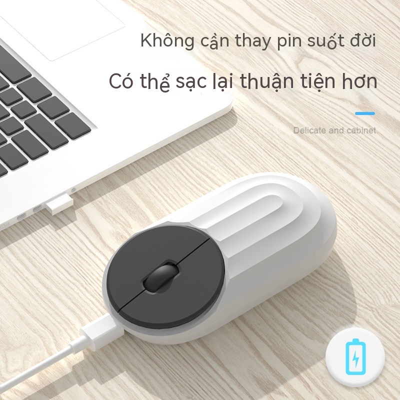 Chuột Máy Tính Không Dây Sạc Được Không Gây Tiếng Ồn Dùng Cho Văn Phòng