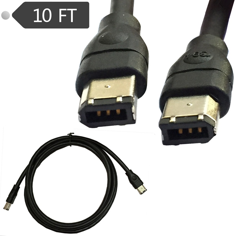 Cáp Chuyển Đổi IEEE 1394 Firewire 400 Sang Firewire 400 6 Pin / 6 Pin Male - 10 FT Màu Đen