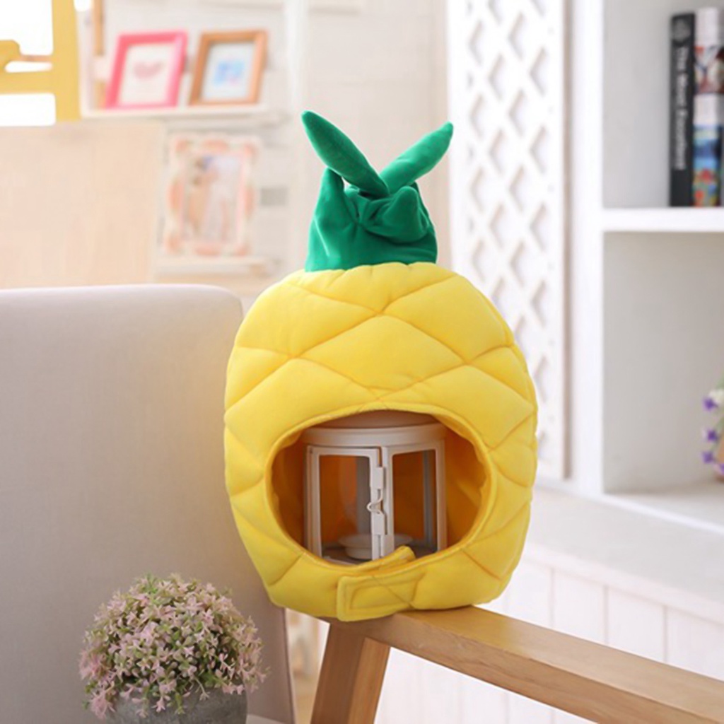 Mũ Trùm Đầu Hình Sư Tử / Hoa Hướng Dương / Quả Dứa Bằng Lông Nhung Mềm Mại Kích Cỡ Lớn