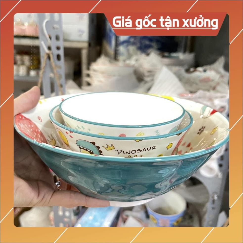 Giá Siêu Rẻ  Bát đĩa gốm sứ decor trang trí đồ ăn cho bé siêu đẹp Tổng hợp sét bát đĩa khủng long